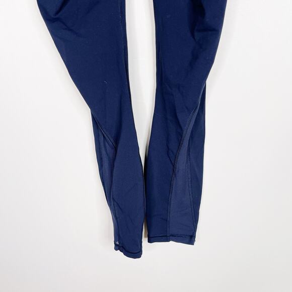 Lululemon Womens 4 Blue Train Times 7/8 Leggings 25" Mesh Piecing Activewear - Picture 7 of 9